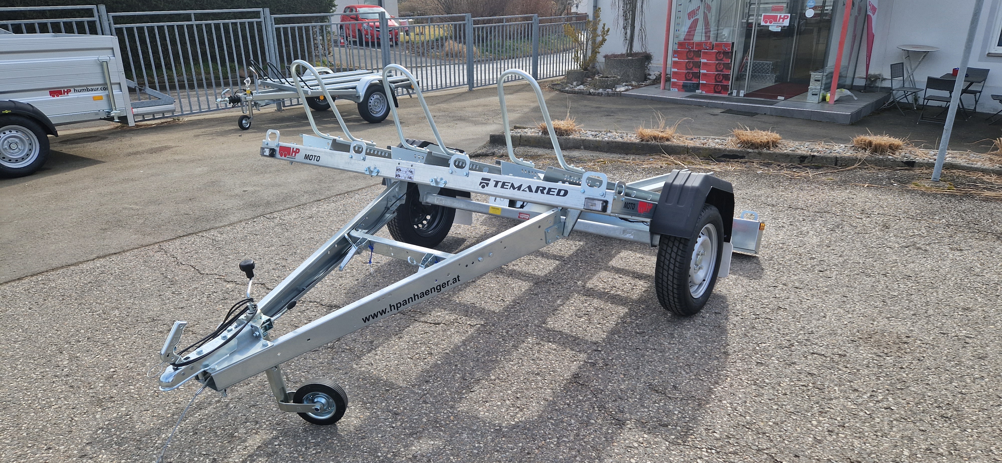 Motorradanhänger, Autoanhänger, PKW-Anhänger HP M750-K kippbar für 3 Motorräder